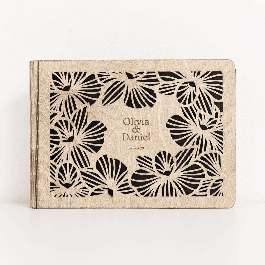 Wooden Photo Album - Orchid