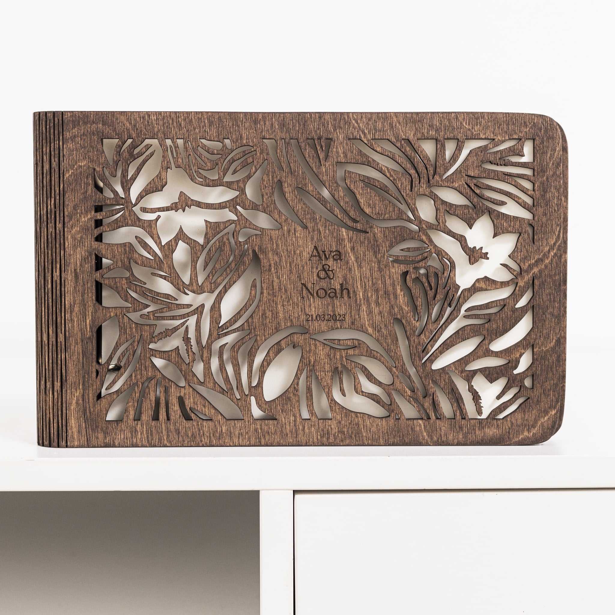 Wooden Photo Album - Wildflower