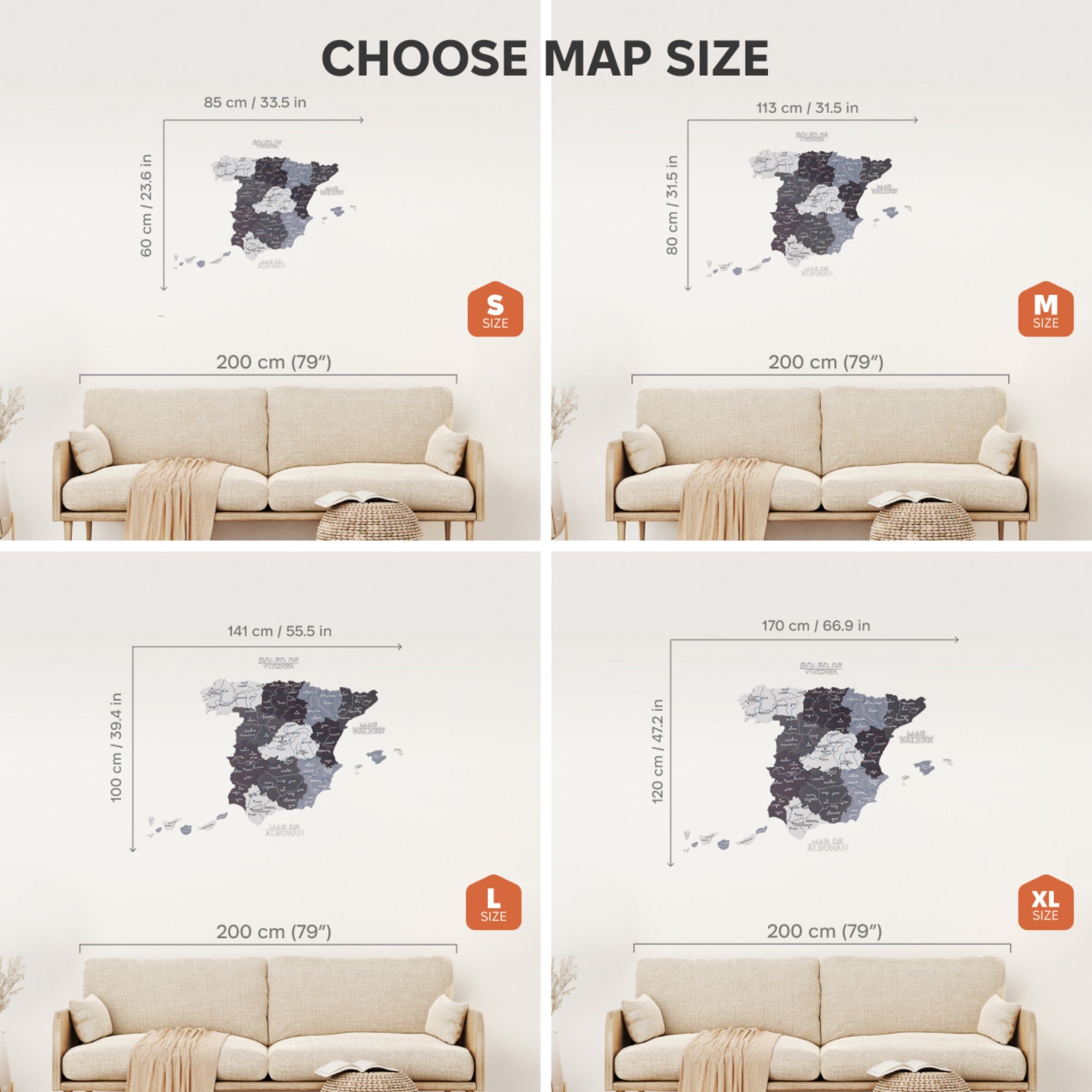 Wooden Map of Spain – Nordik