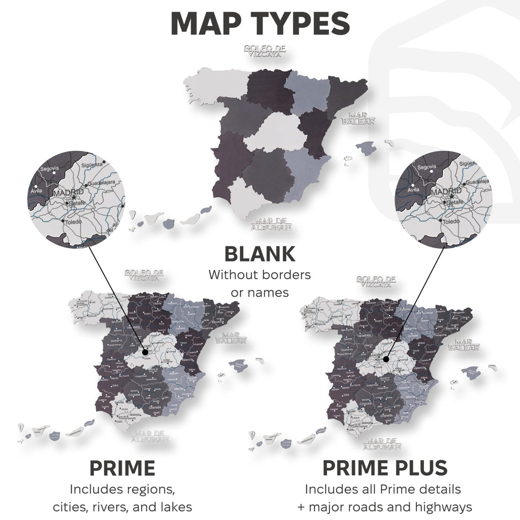 Wooden Map of Spain – Nordik