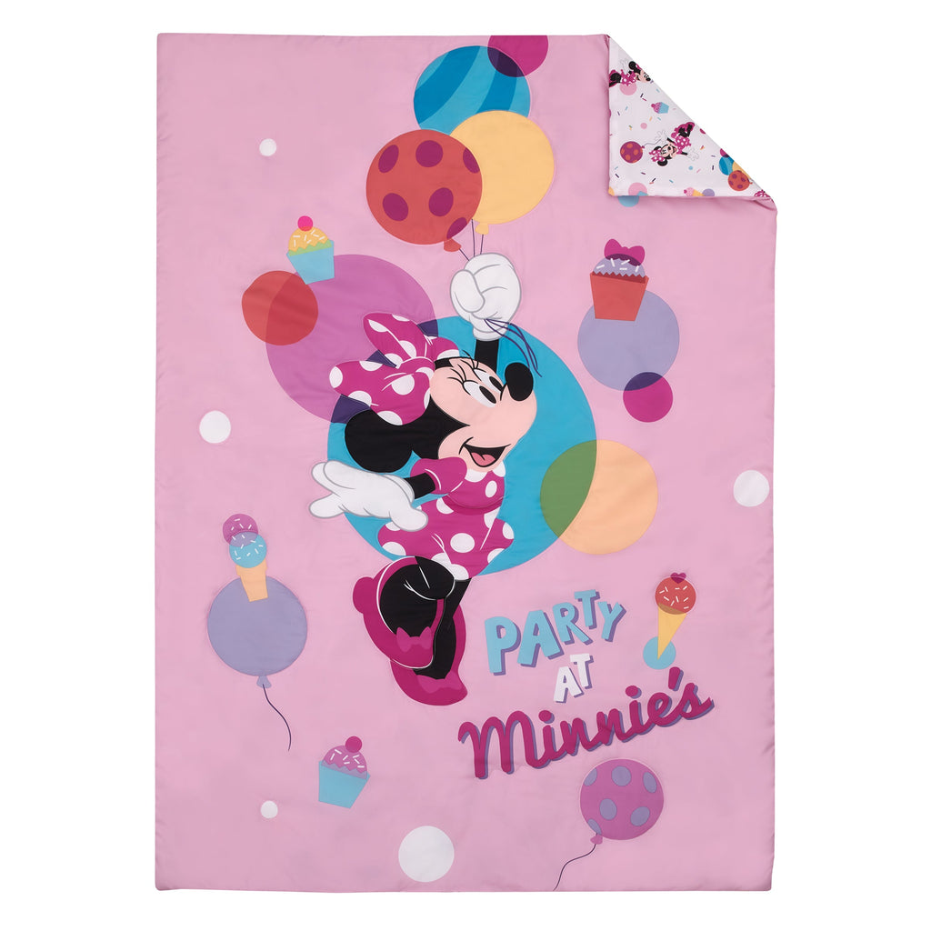Disney Minnie Mouse Let's Party 4 Piece Toddler Bed Se