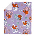 The Little Mermaid Orange, Lavender, Aqua and White Ariel Super Soft Sherpa Baby Blanket