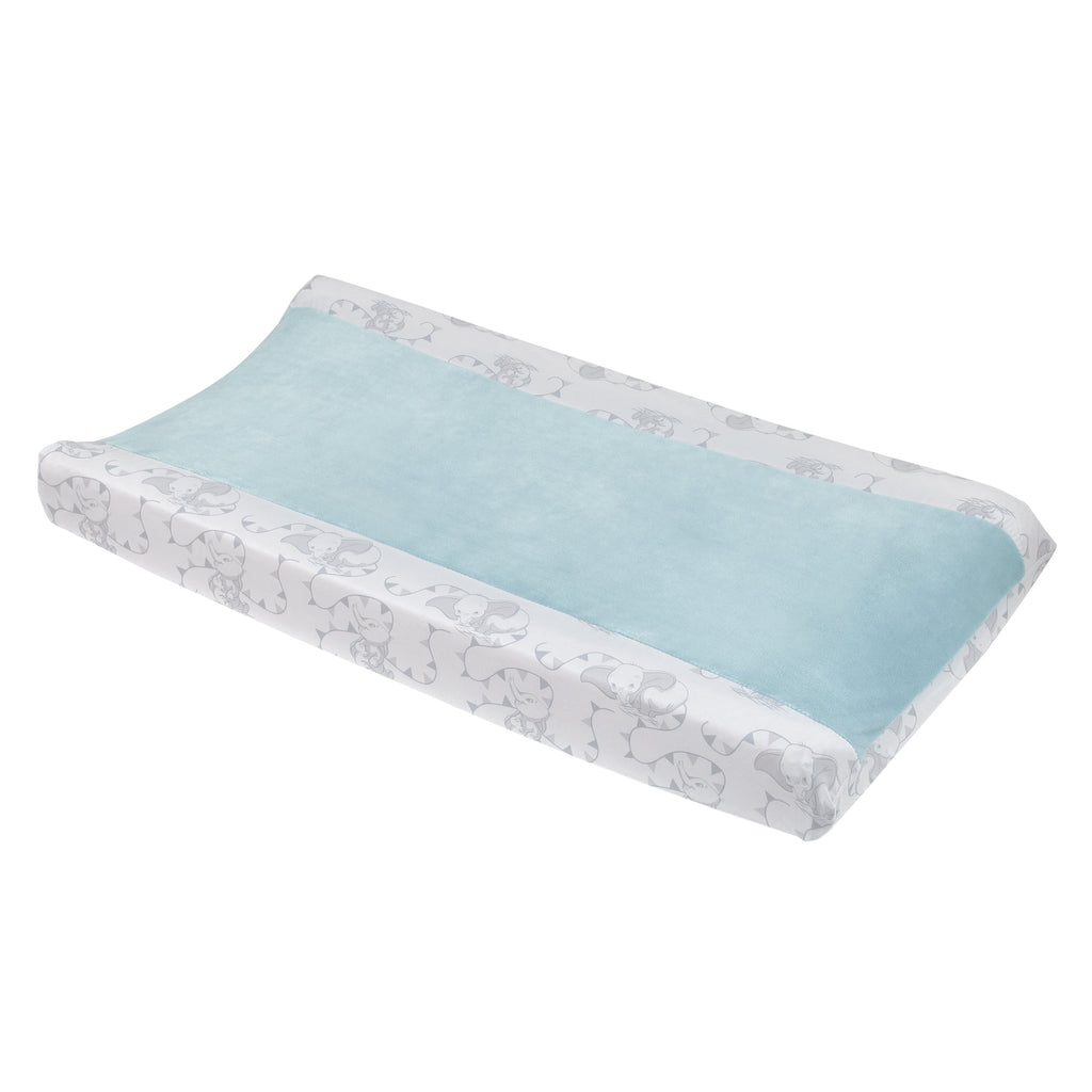 Dumbo Hello Baby Grey and White Super Soft Changing Pad Cover