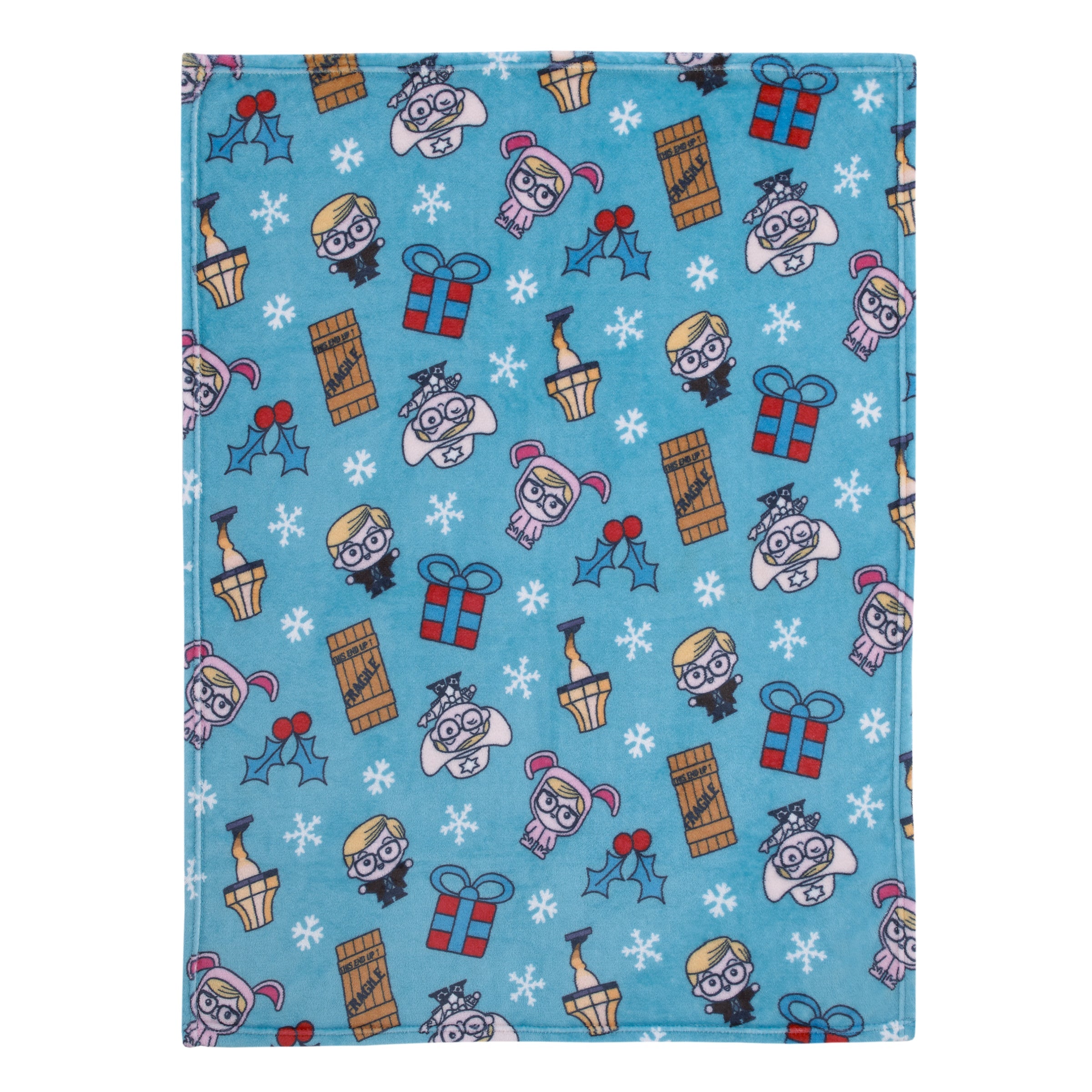 A Christmas Story Blue, White, and Red Super Soft Holiday Baby Blanket
