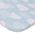 Cozy-Up 2-in-1 Bedside Sleeper Blue and White Clouds 100% Cotton Fitted Bassinet Sheet