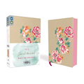 NIV, Journal the Word Bible for Teen Girls, Imitation Leather, Gold/Floral: Includes Hundreds of Journaling Prompts! - Hardcover