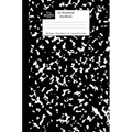 A5 Notebook Hardback: Black Marble Wide Rule Journal - Hardcover
