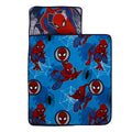 Marvel Spider-Man  Wall Crawler Red, White, and Blue Spider Webs Preschool Toddler Nap Mat