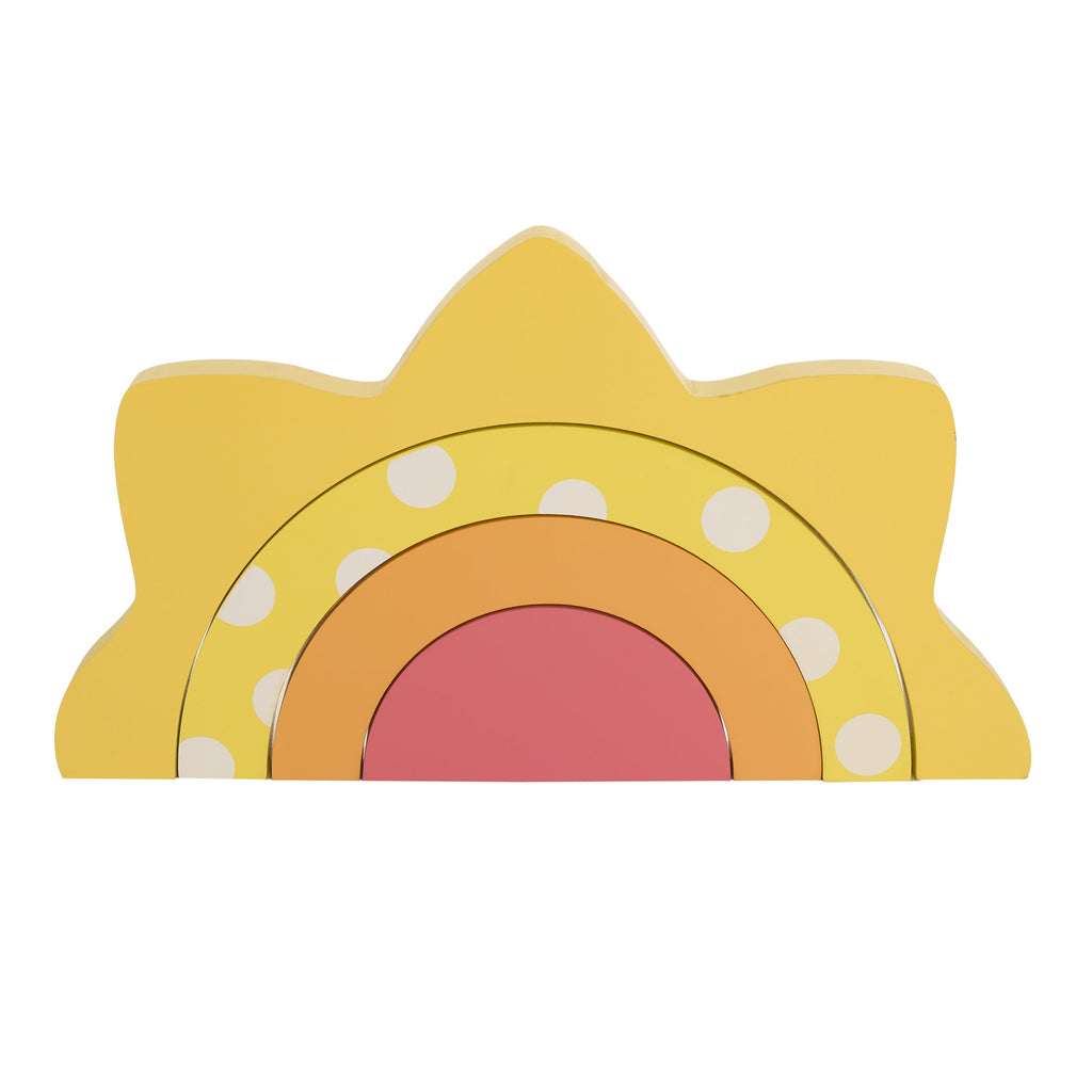 Sun Yellow, Orange, Pink, and White Wood Stacking Shelfie DÃ©cor