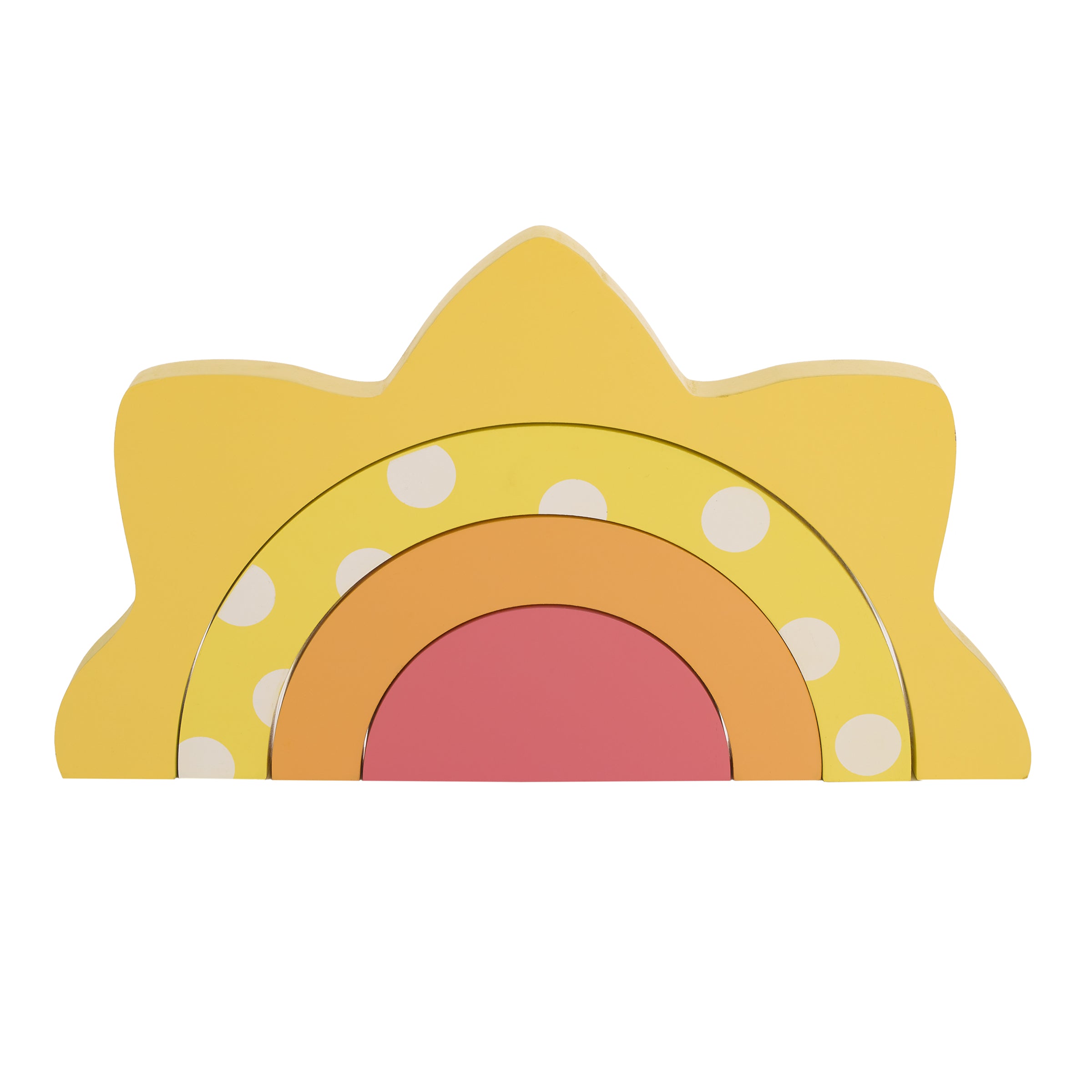 Sun Yellow, Orange, Pink, and White Wood Stacking Shelfie DÃ©cor