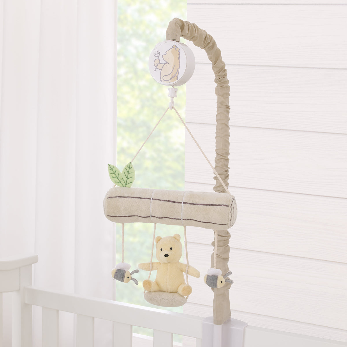 Classic Pooh Naturally Friends Soft Beige Plush Swing and Tree Branch Musical Mobile