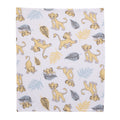 Disney Lion King Super Soft White, Yellow, Green Simba Leaves French Fiber Baby Blanket