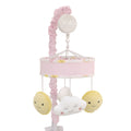 Happy Days Pink, Yellow and White Plush Sun and Clouds Musical Mobile