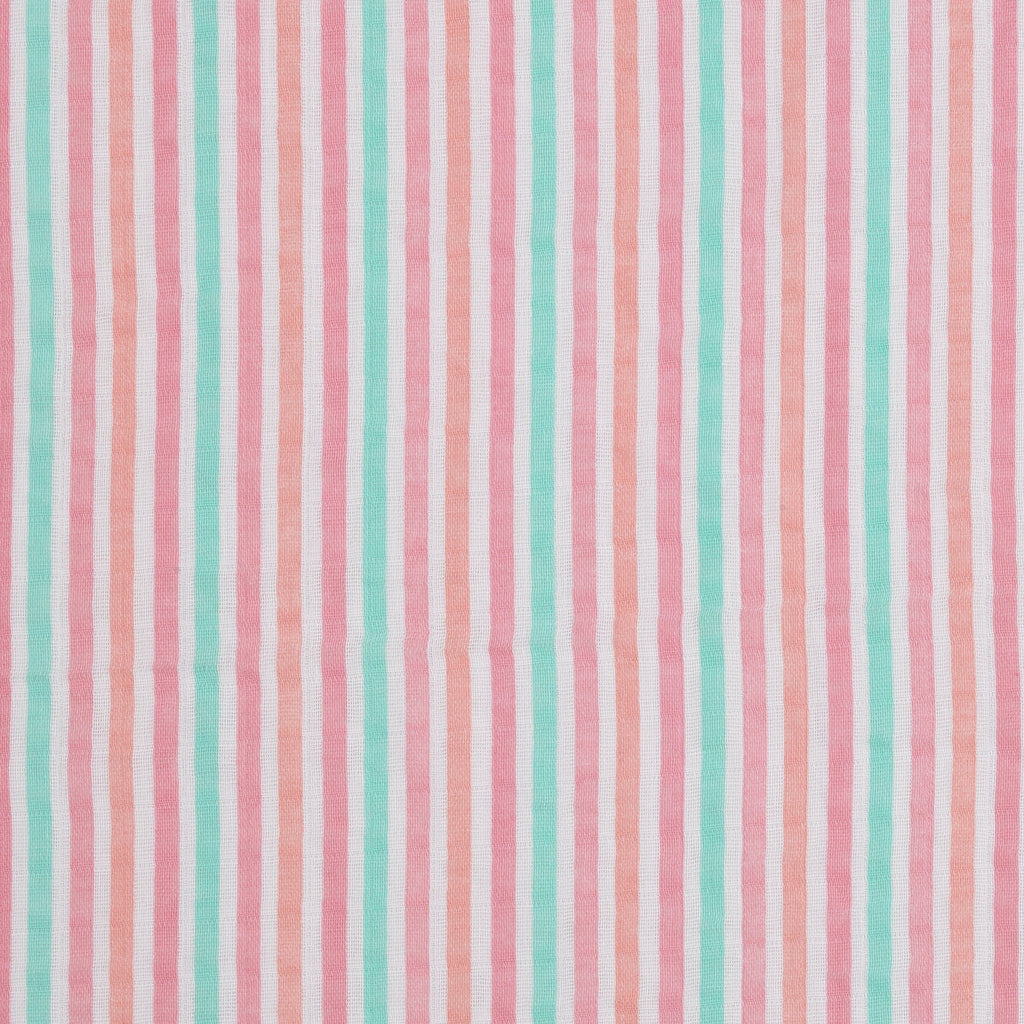 Disney Minnie Mouse Pink, Aqua, and White 3 Piece Muslin Swaddle Baby Blanket Set