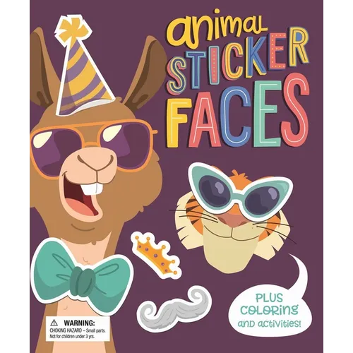 Animal Sticker Faces: With Fun Coloring and Activities - Paperback
