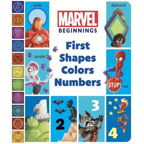 Marvel Beginnings: First Shapes, Colors, Numbers - Board Book