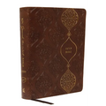 KJV, Journal the Word Bible, Imitation Leather, Brown, Red Letter Edition, Comfort Print: Reflect, Journal, or Create Art Next to Your Favorite Verses - Imitation Leather