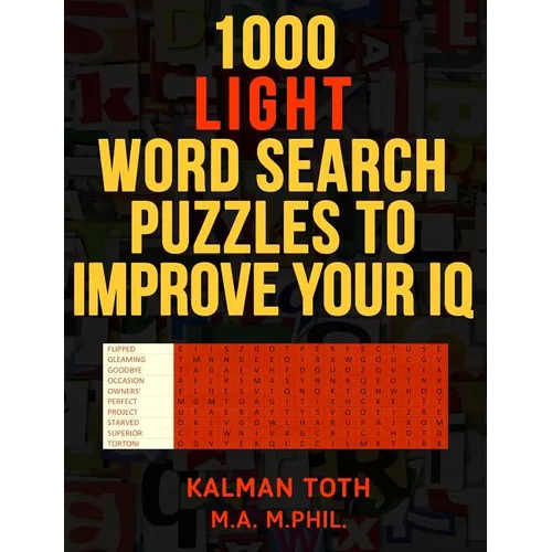 1000 Light Word Search Puzzles to Improve Your IQ - Paperback