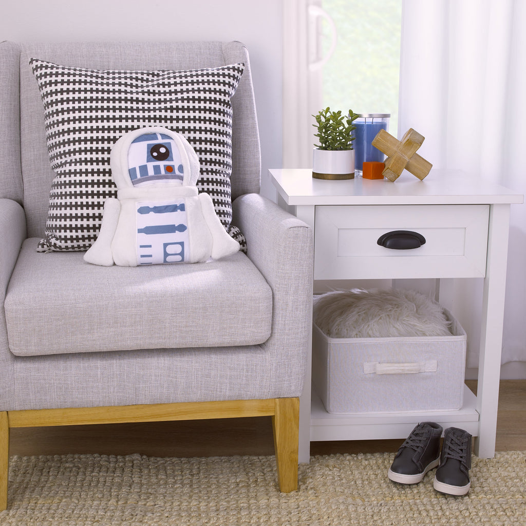 R2D2 Blue and White Super Soft Character Shaped Toddler Blanket