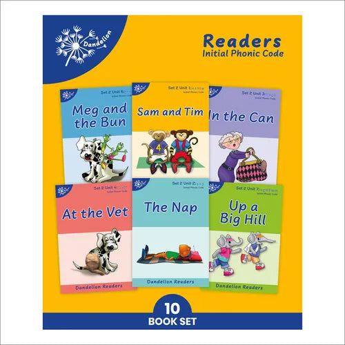 Phonic Books Dandelion Readers Set 2 Units 1-10 Sam and Tim (Alphabet Code Blending 4 and 5 Sound Words): Decodable Books for Beginner Readers Alphabe - Paperback
