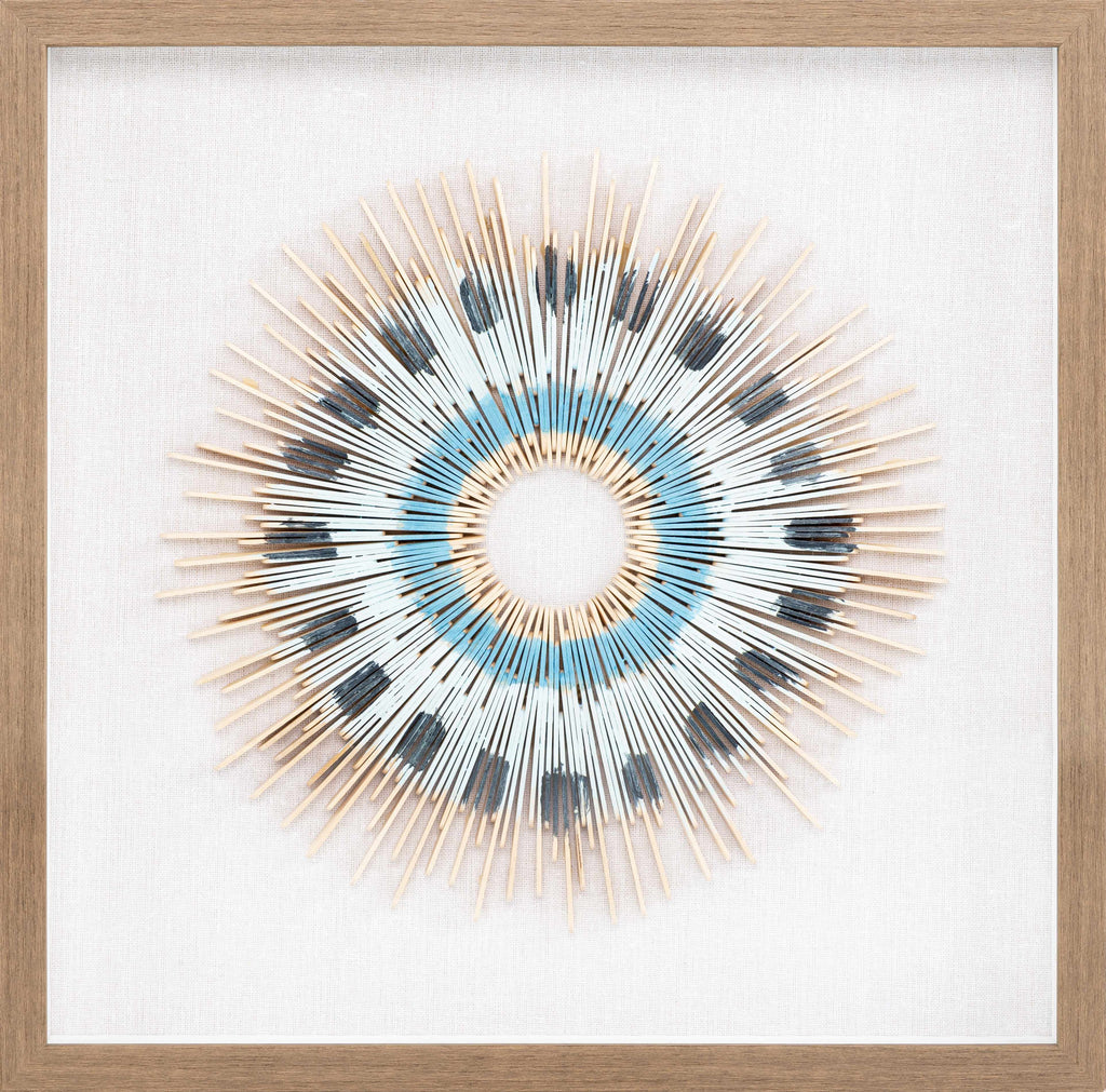 Yenice Natural Wood Geometric Wall Art Set Of Two - Clearance