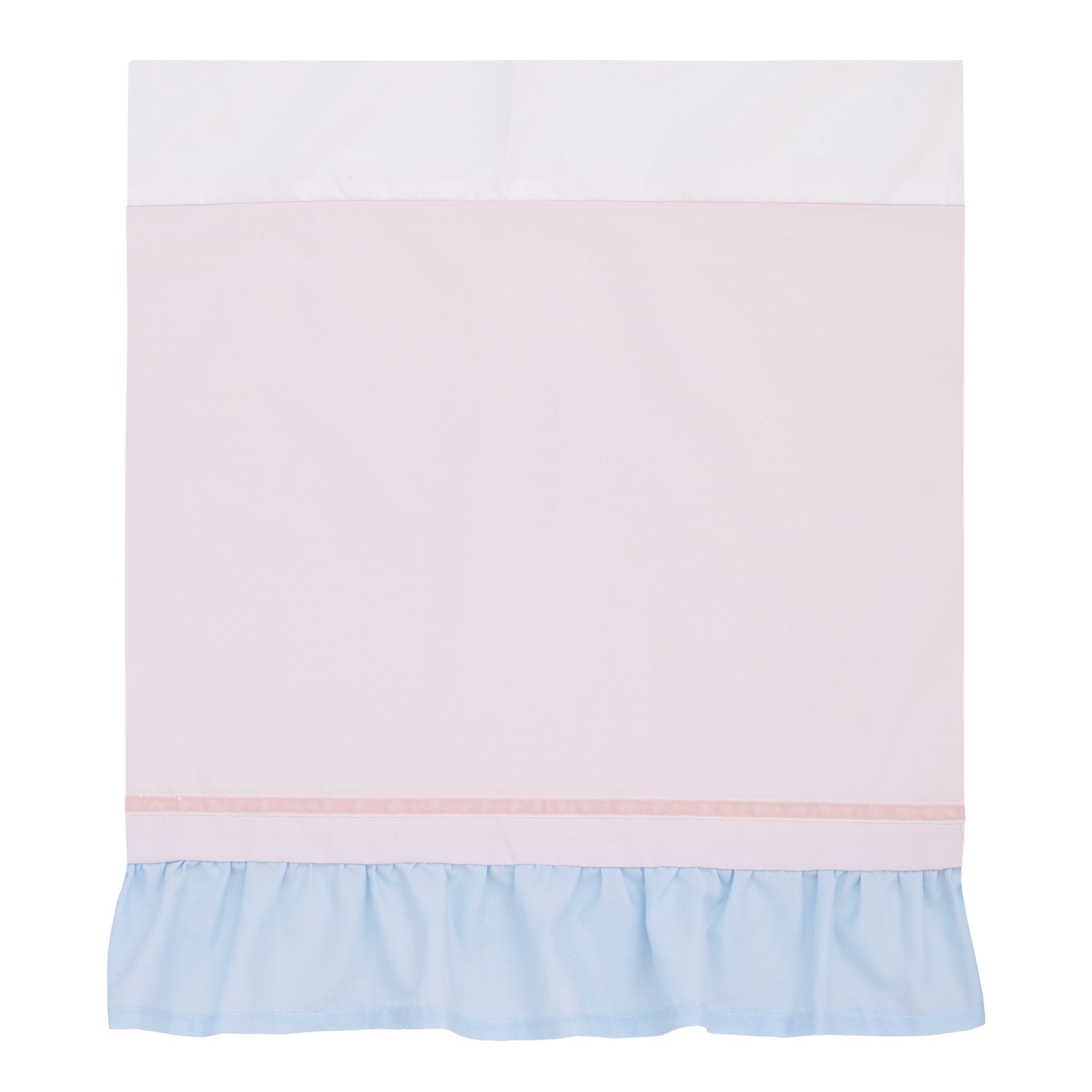 Disney Sweet Princess Light Blue, Pink, and White Cinderella 3 Piece Nursery Crib Bedding Set - Comforter, 100% Cotton Fitted Crib Sheet and Crib Skirt