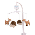 Woodland Meadow Taupe, Tan, and Brown Plush Deer and Hedgehog Musical Mobile