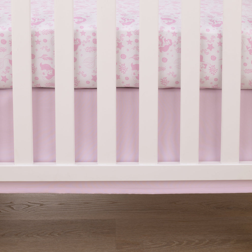 The Little Mermaid Pink and White Ariel Cute by Nature Fitted Crib Sheet