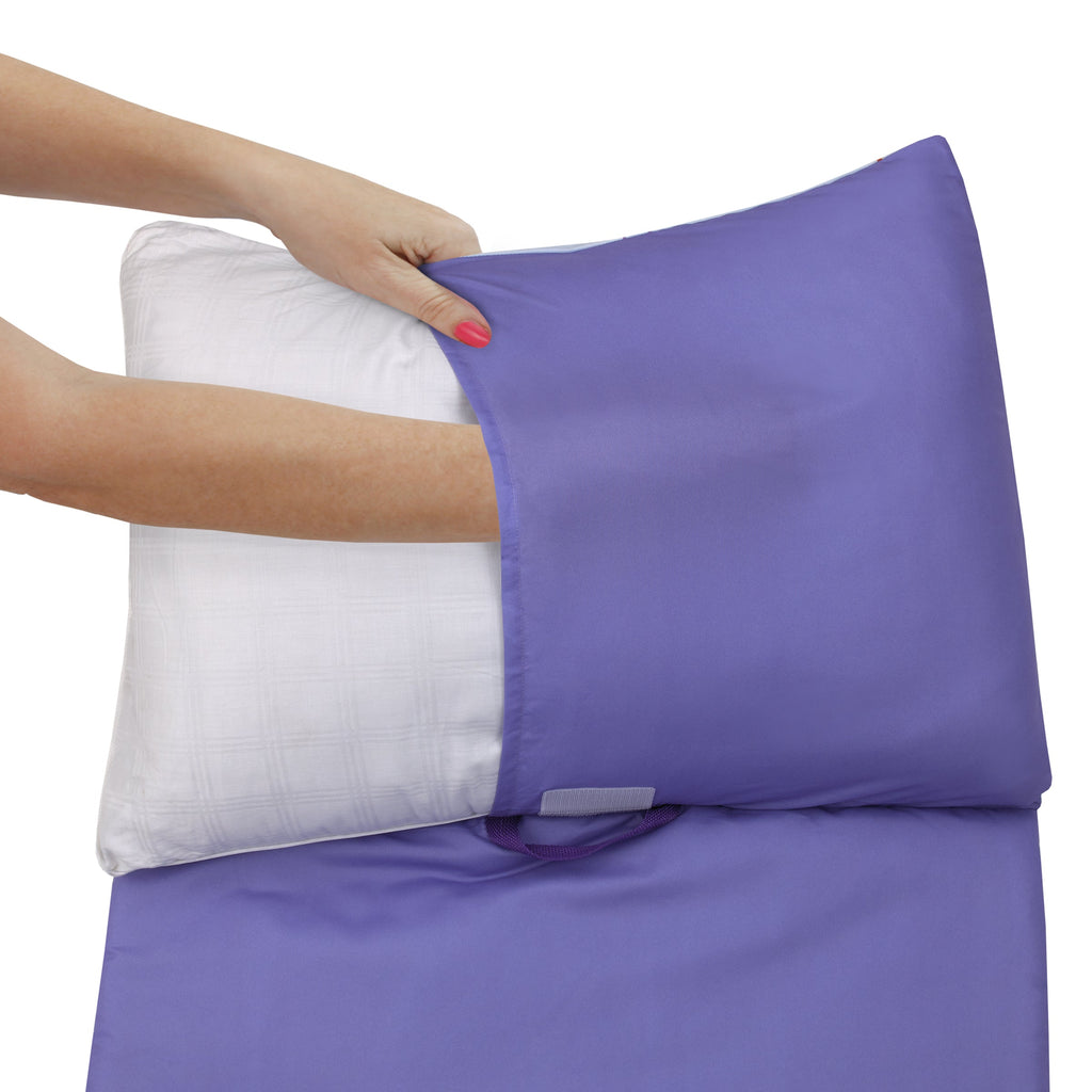 Frozen Winter Cheer Lavender, Aqua, Green and White Anna, Elsa and Olaf Deluxe Easy Fold Toddler Nap Mat