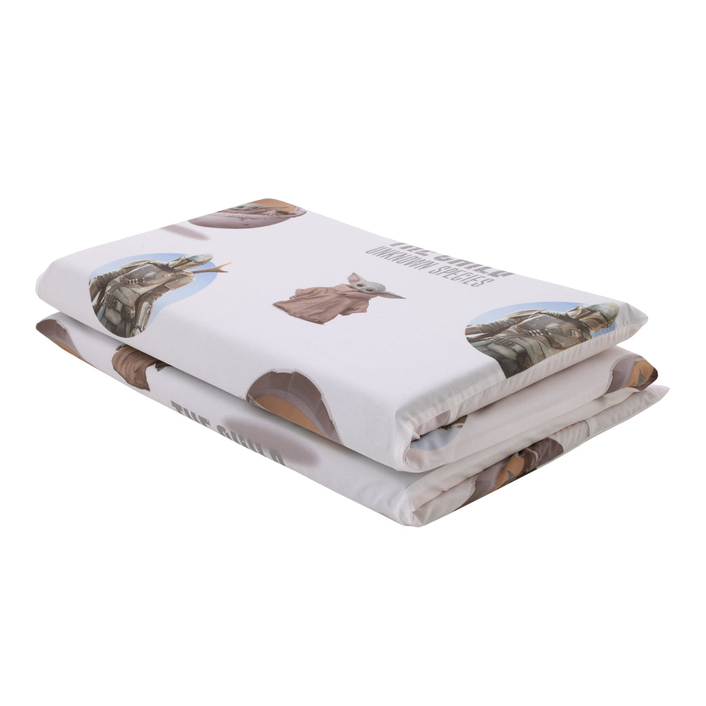 The Mandalorian "The Child" Green, Tan, White Preschool Nap Pad Sheet