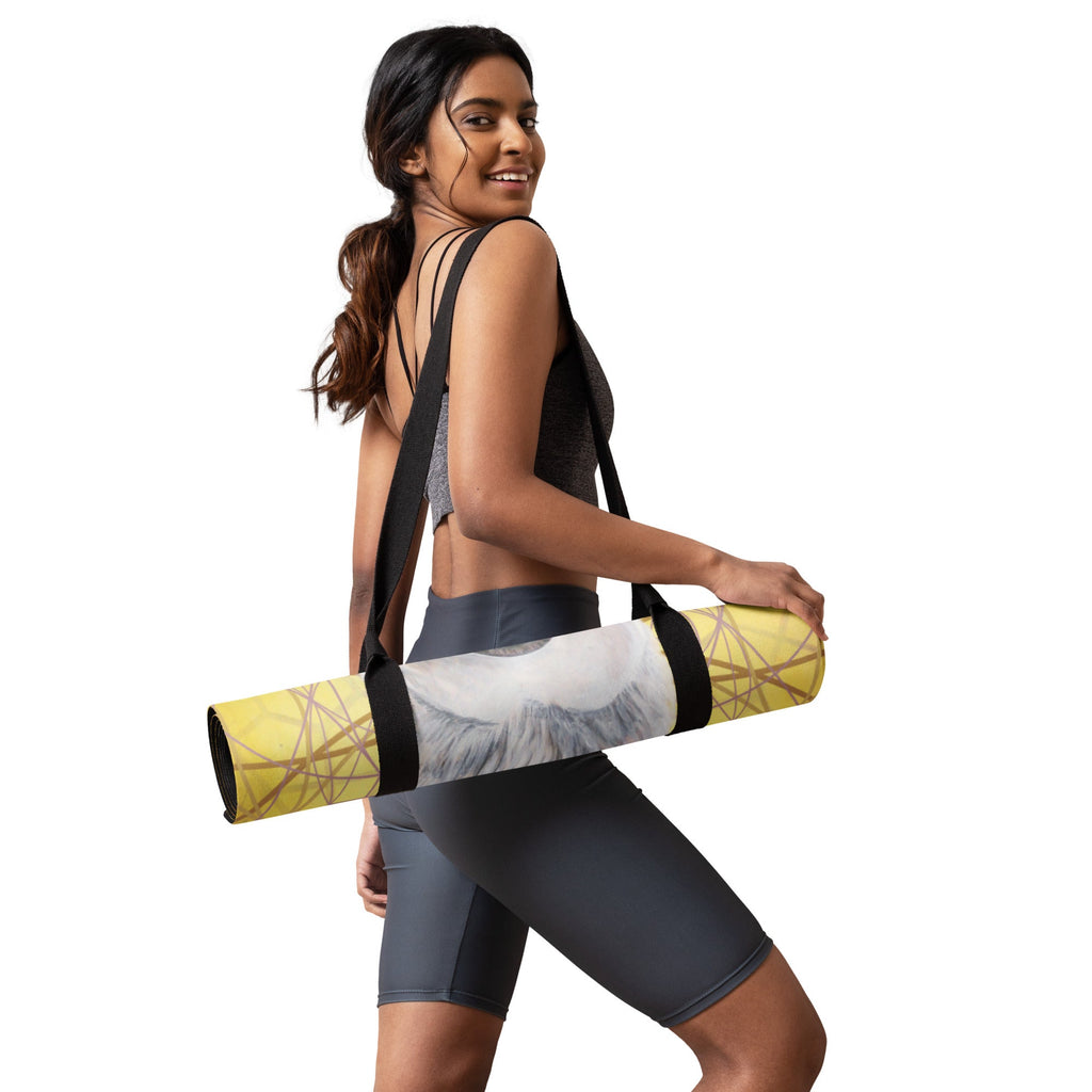 Sacred Geometry Yoga mat with Llama