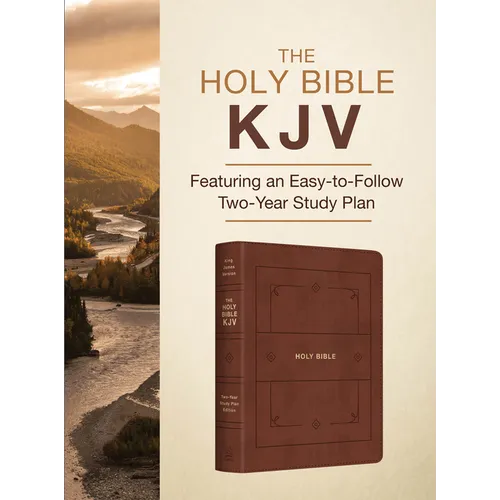 The Holy Bible Kjv: Featuring an Easy-To-Follow Two-Year Study Plan [Cinnamon & Gold] - Imitation Leather