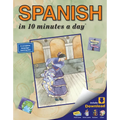 Spanish in 10 Minutes a Day: Language Course for Beginning and Advanced Study. Includes Workbook, Flash Cards, Special Labels, Menu Guide, Software, G - Paperback