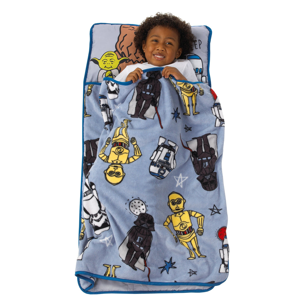 Rule the Galaxy Blue, Grey, White Toddler Nap Mat