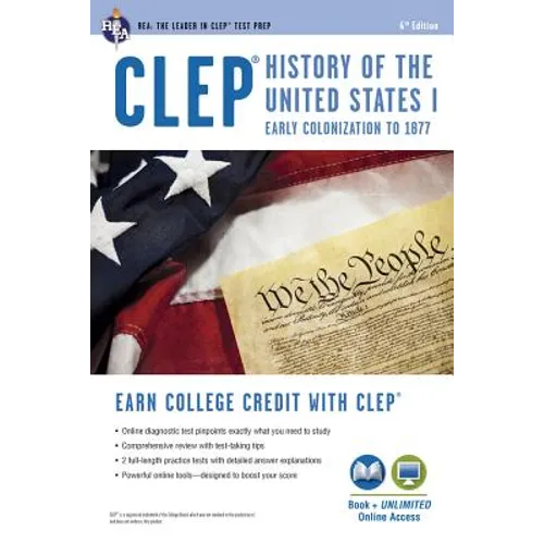 Clep(r) History of the U.S. I Book + Online - Paperback