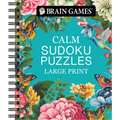 Brain Games - Calm: Sudoku Puzzles - Large Print - Spiral