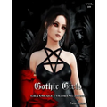 Gothic Girls Grayscale Coloring Book - Paperback