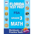 Florida Test Prep FSA Grade 3: Math Workbook & 2 FSA Practice Tests: 3rd Grade Math Workbooks Florida, FSA Practice Test Book Grade 3, FSA Test Grade - Paperback