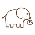 Elephant Shaped Textured Wood Tone Wall Decor