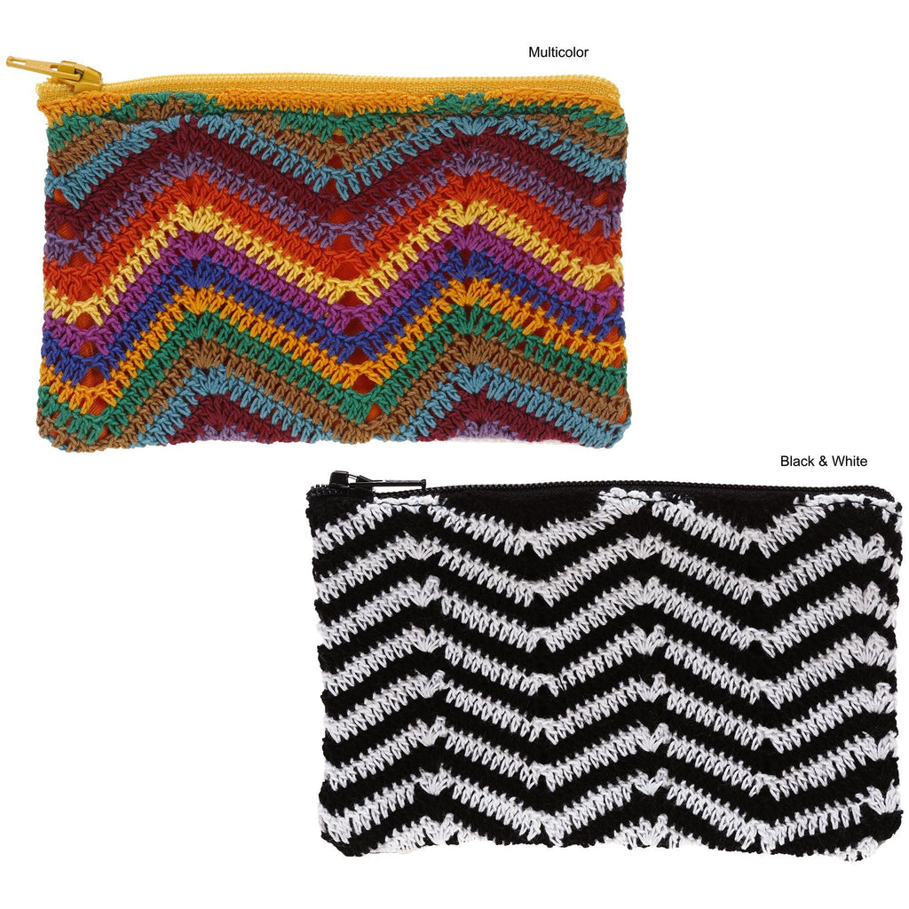 Zig Zag Crochet Coin Purse/Zipper Pouch