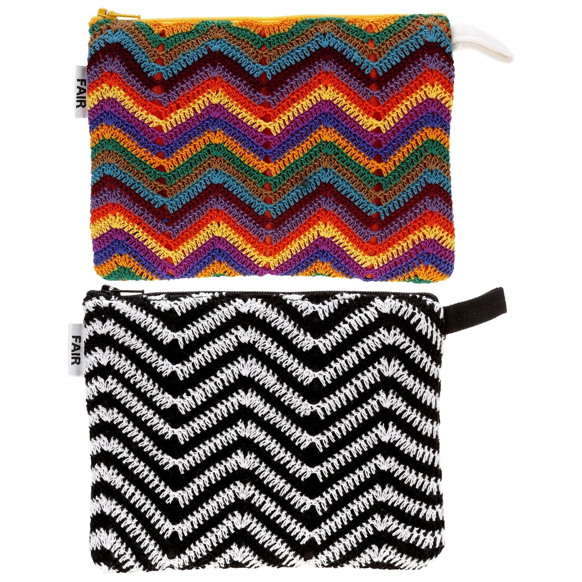 Zig Zag Crochet Coin Purse/Zipper Pouch