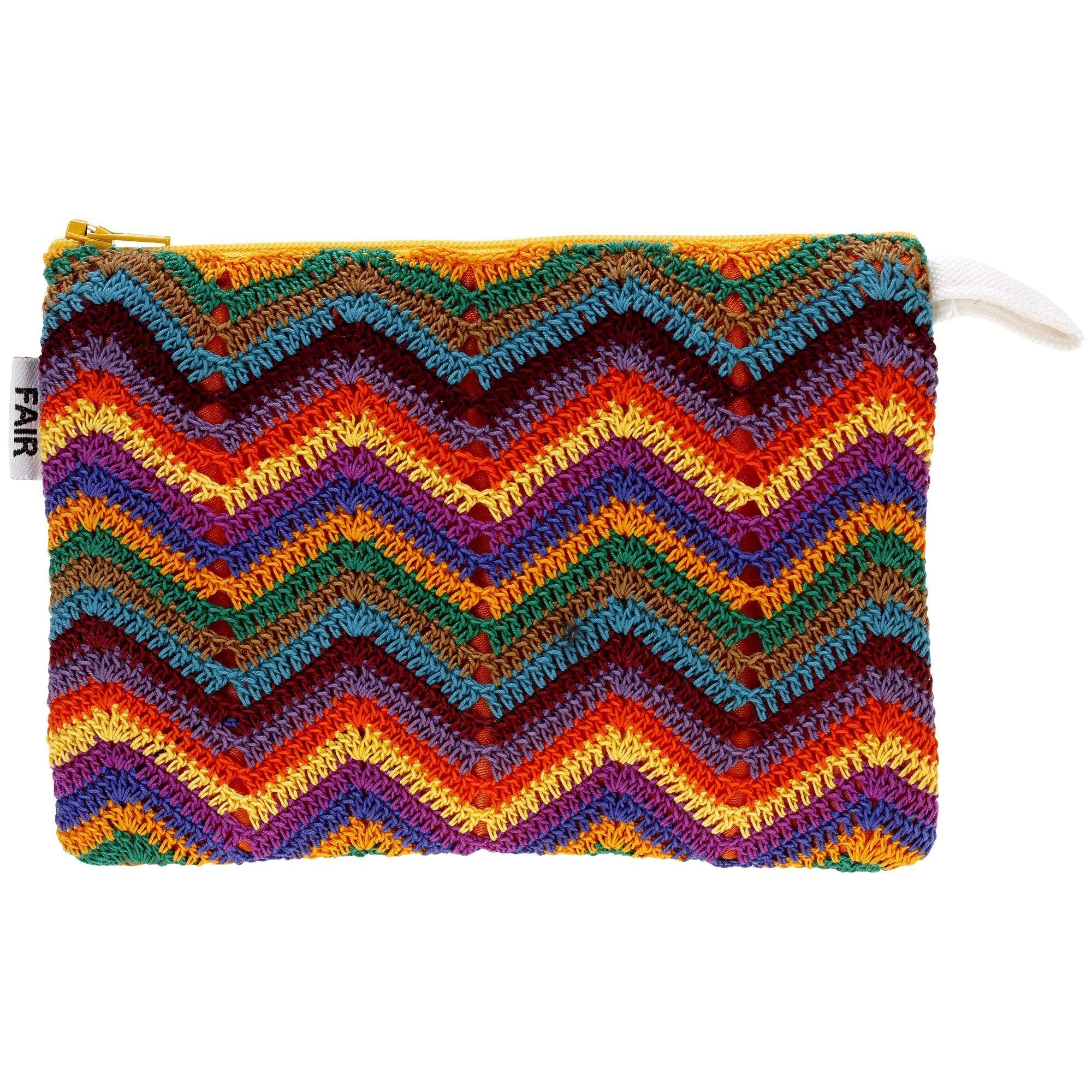Zig Zag Crochet Coin Purse/Zipper Pouch