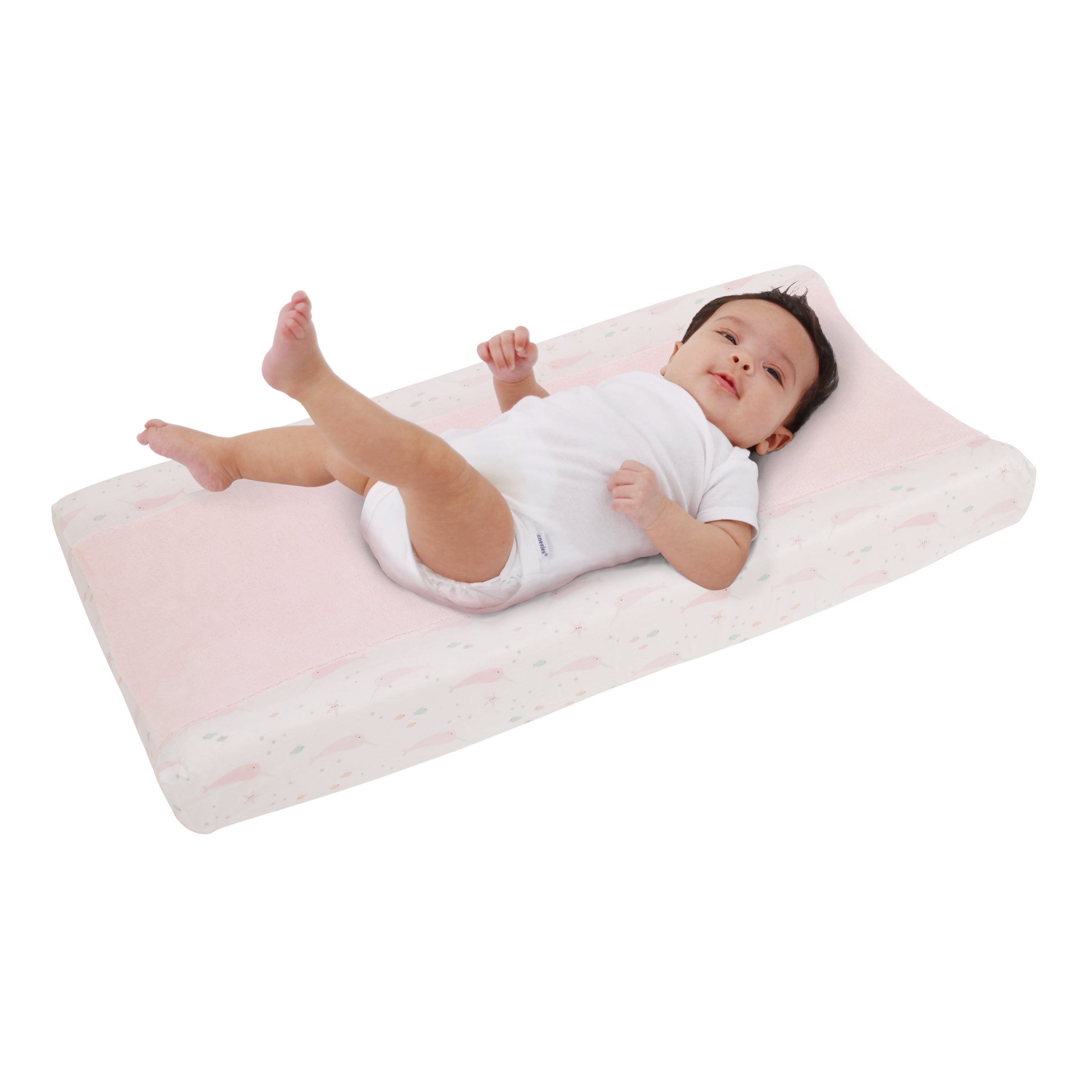 Under the Sea Whimsy Pink Narwhals Super Soft Changing Pad Cover
