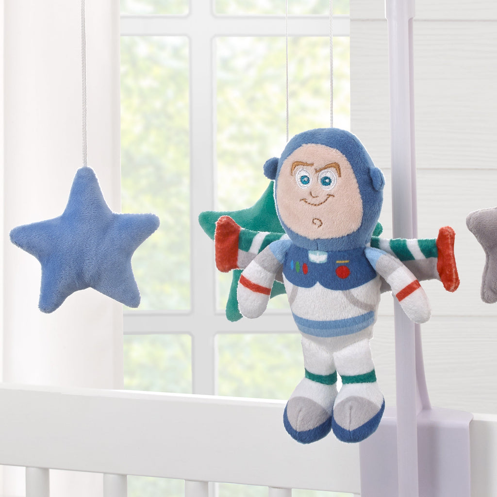Toy Story Color Crazy Grey, Blue, Orange and Green Buzz Lightyear and Stars Musical Mobile