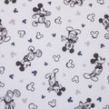 Disney Mickey Mouse Gray, Black, and White Super Soft Nursery Fitted Mini Crib Sheet